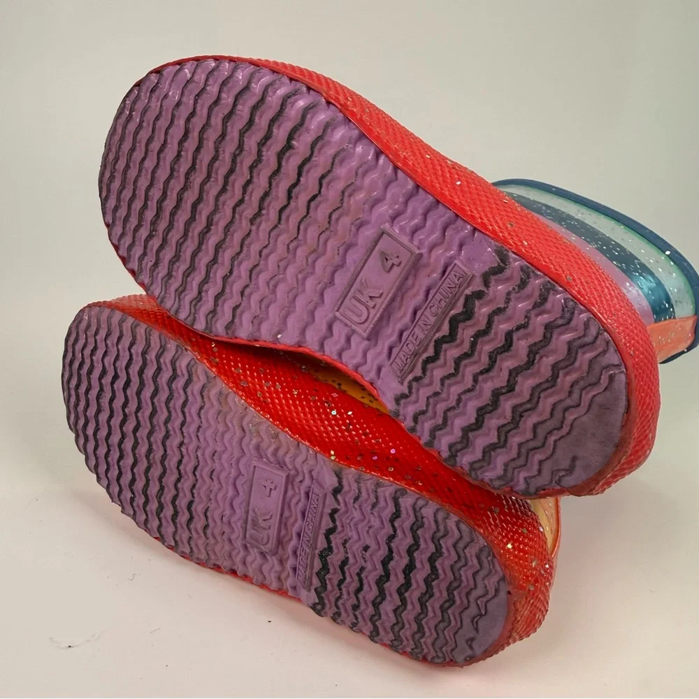 Hunter Kids Rainbow Glitter Rain Boots - Picture 7 of 13